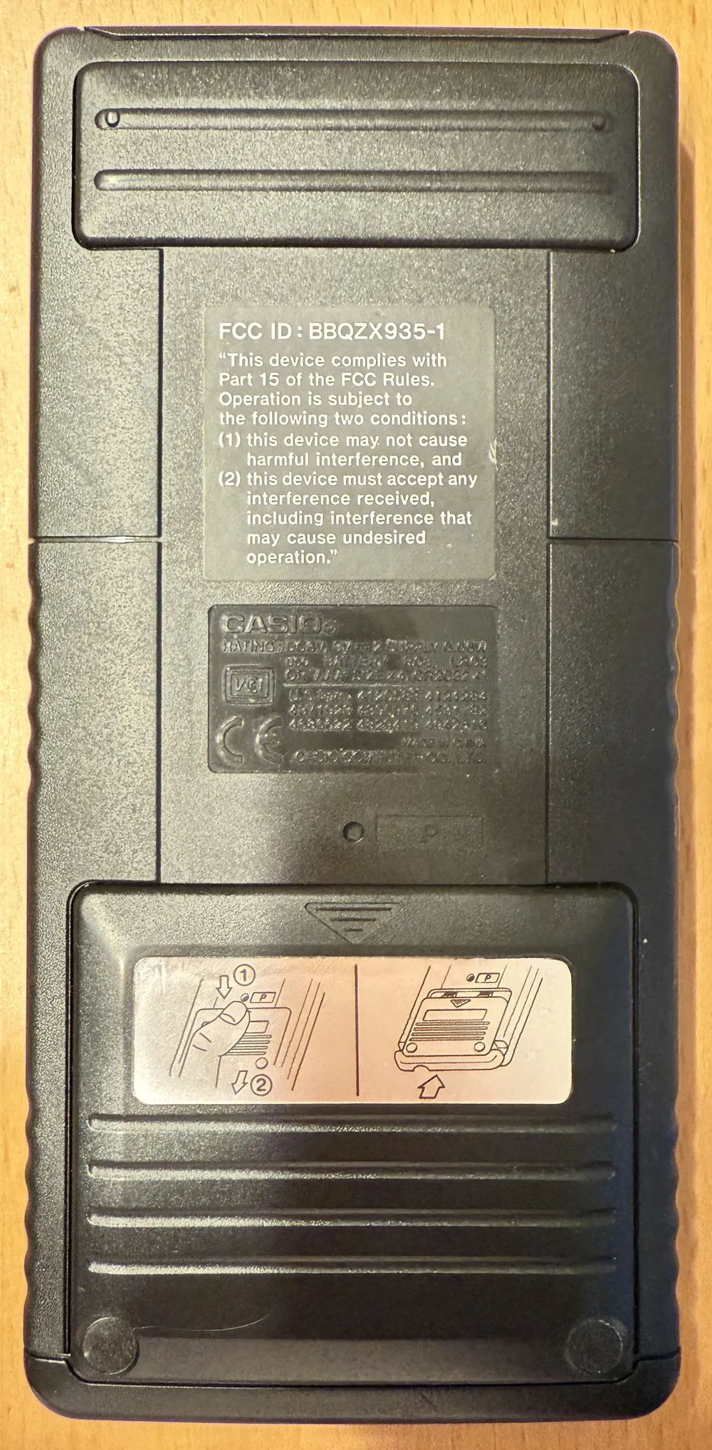 Casio CFX-9850Ga PLUS (Graphing) - back view