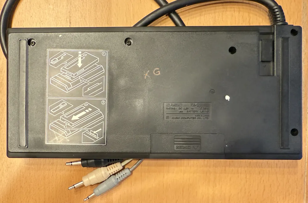 Casio FA-2 (Tape unit) - back view