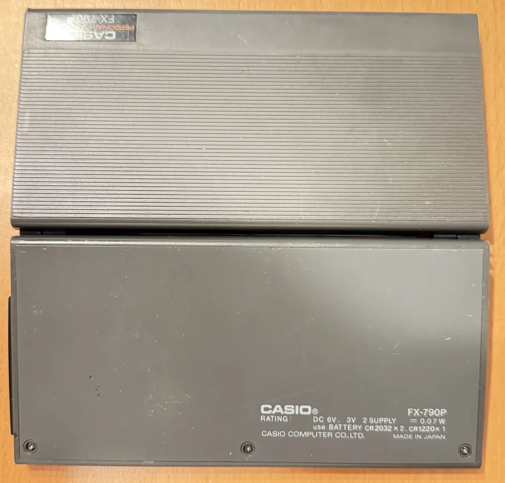 Casio FX-790P (Programmable) - back view